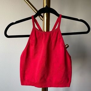 Cropped Athletic Halter Top